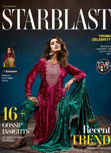 Starblast By Fourdots Semi Makhamal Velvet Dress Material Wholesalers In Surat
